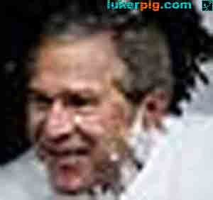 a terribly blurry picture of George W Bush in 2004