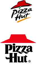 The evolution of the pizza hut logo